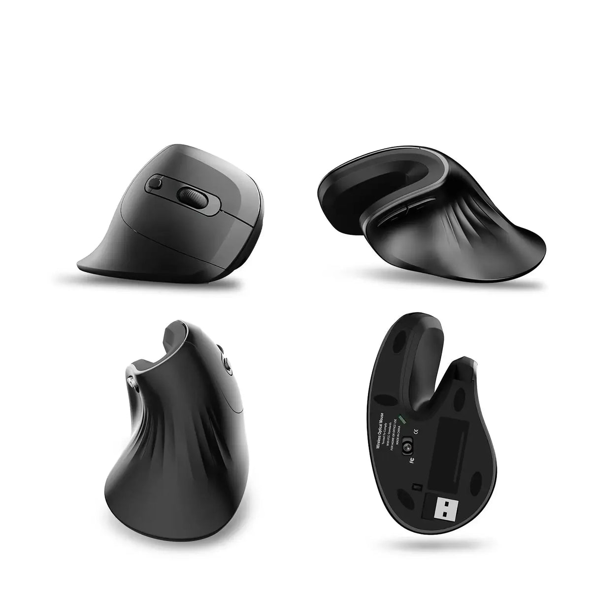 Ergonomische draadloze muis - Verticaal design met 6-knops functionaliteit Delux