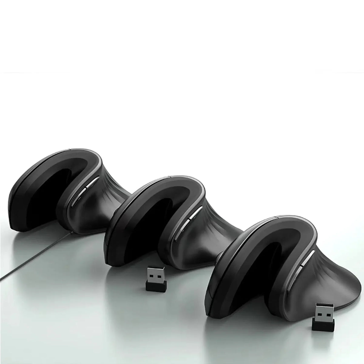 Ergonomische draadloze muis - Verticaal design met 6-knops functionaliteit Delux