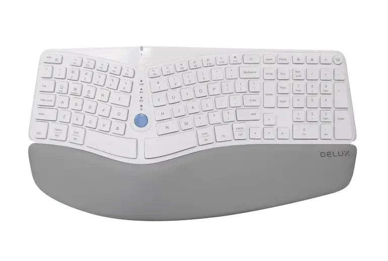 Delux gesplitst ergonomisch toetsenbord met polssteun Delux