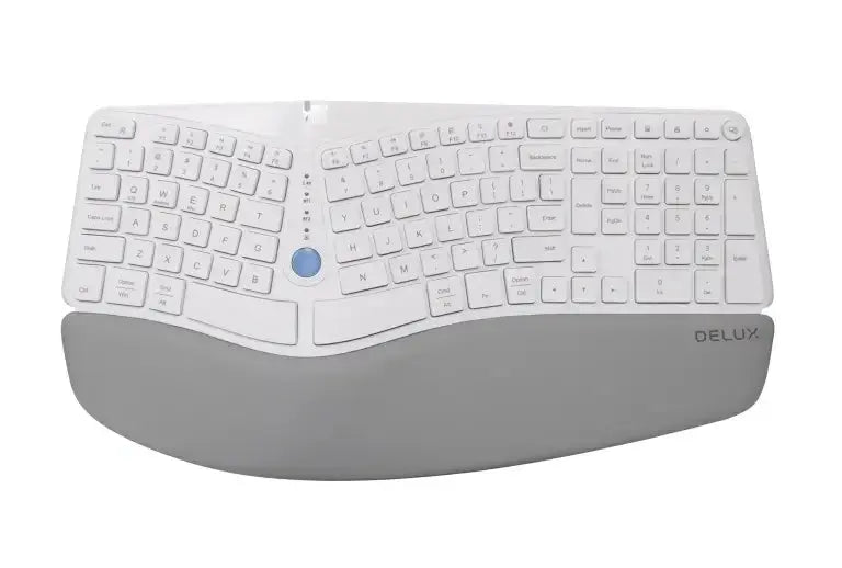 Delux gesplitst ergonomisch toetsenbord met polssteun Delux