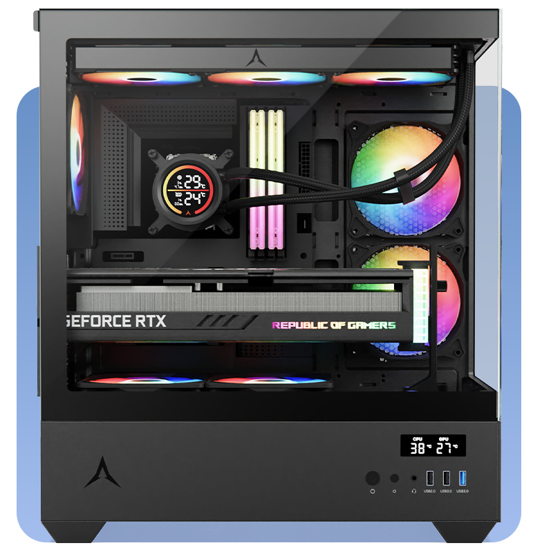 PC housing | Black | USB2.0, USB3.0 | 3.5" HDD * 2, 2.5" SSD * 2 | Micro ATX/MINI ATX | VGA card