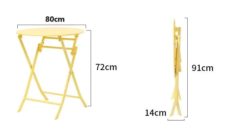 Opvouwbare ronde tafel voor buiten of binnen
