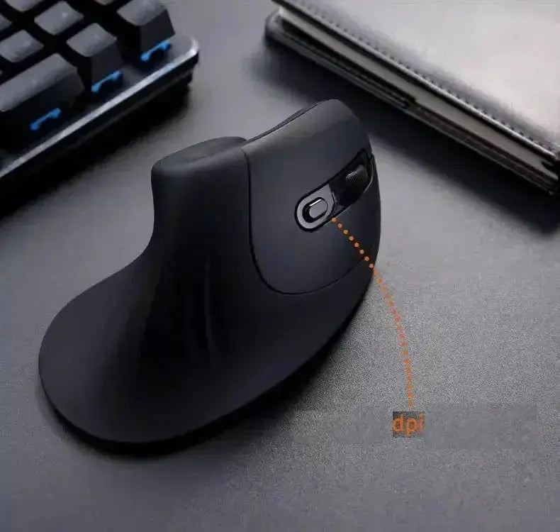 Ergonomische draadloze muis - Verticaal design met 6-knops functionaliteit Delux