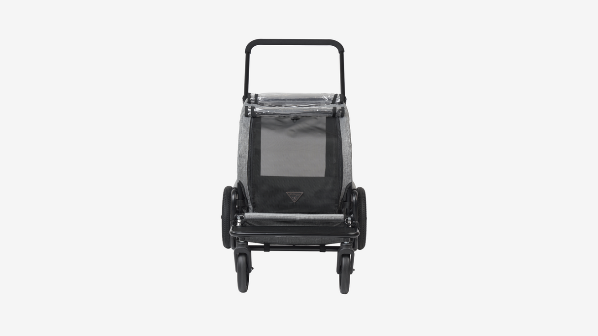 AirBuggy Carriage Set Earth Grey – Honden buggy - Comfortabel reizen met jouw huisdier Airbuggy