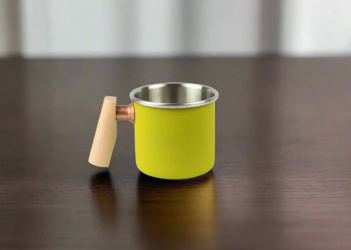 Camping mok - beker van roestvrij staal - kalas serie - 400ml - kleur olijfgroen Truvii