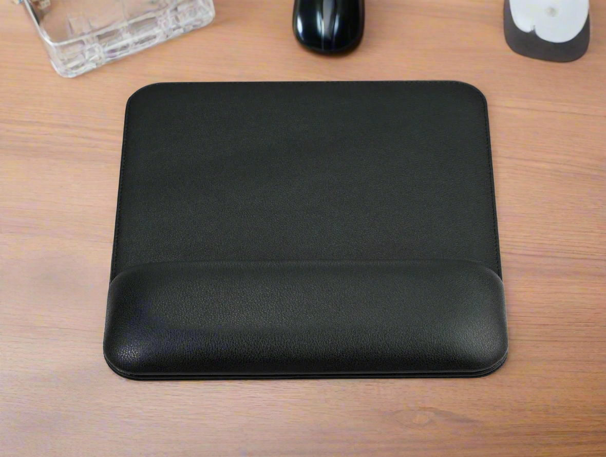 Ergonomische muismat met polssteun van leer - eenvoudig reinigen