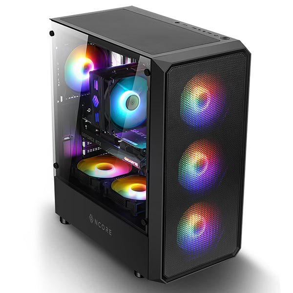 PC gamer case - G30 BLACK TRUE FORCE - Tempered glass