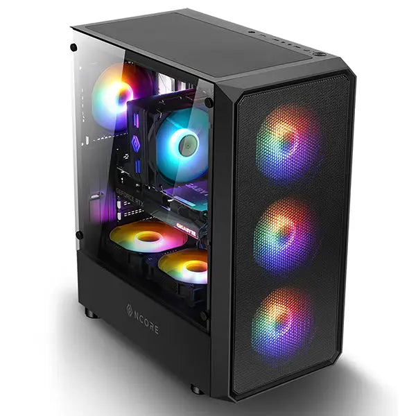 PC gamer case - G30 BLACK TRUE FORCE - Tempered glass Spire