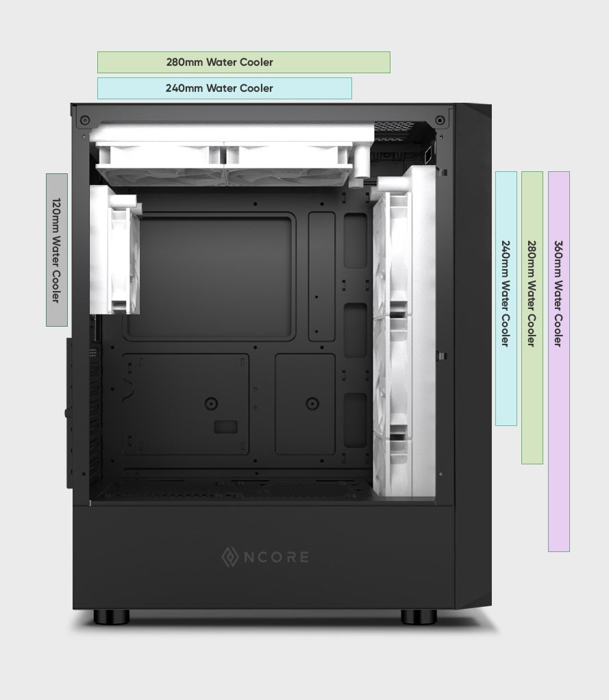 PC gamer case - G30 BLACK TRUE FORCE - Tempered glass