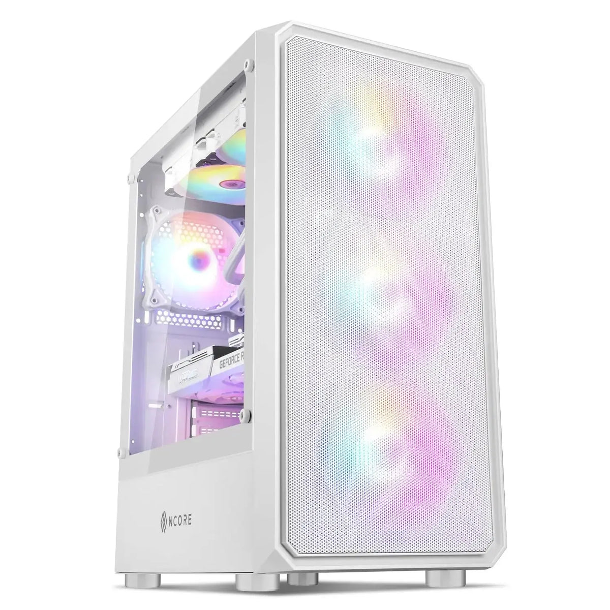 PC gamer case - G30 WHITE TRUE FORCE - Tempered glass Spire