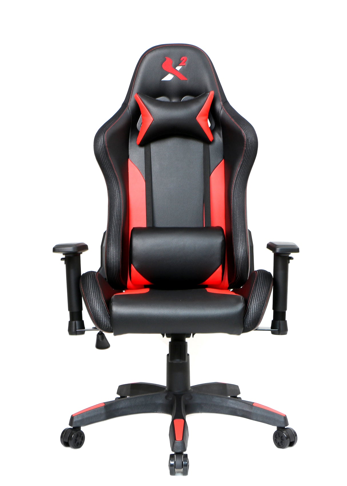 X2 Gaming Stoel - Met nekkussen Verstelbaar - RGB Lichten - Ergonomisch - Bureau Stoel - PVC leer - Nylon Wielen - 54x69.5x133cm (LxWxH) Spire