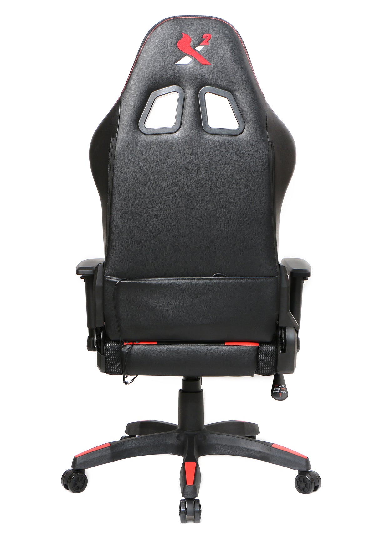 X2 Gaming Stoel - Met nekkussen Verstelbaar - RGB Lichten - Ergonomisch - Bureau Stoel - PVC leer - Nylon Wielen - 54x69.5x133cm (LxWxH) Spire