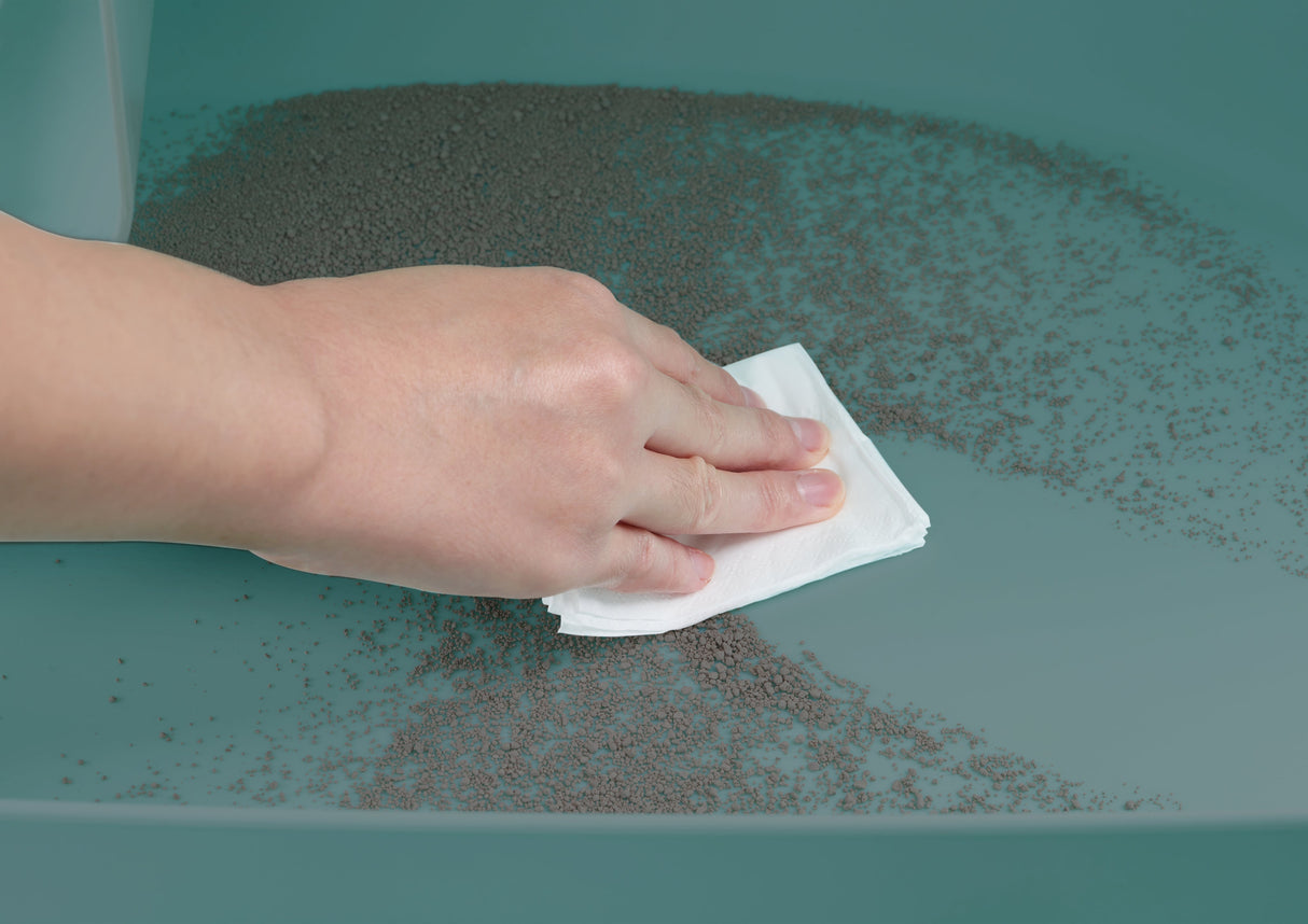 Kattenbak groen - inclusief kattenbakschepje - gesloten ontwerp - lekvrij en geurvrij SpirePets