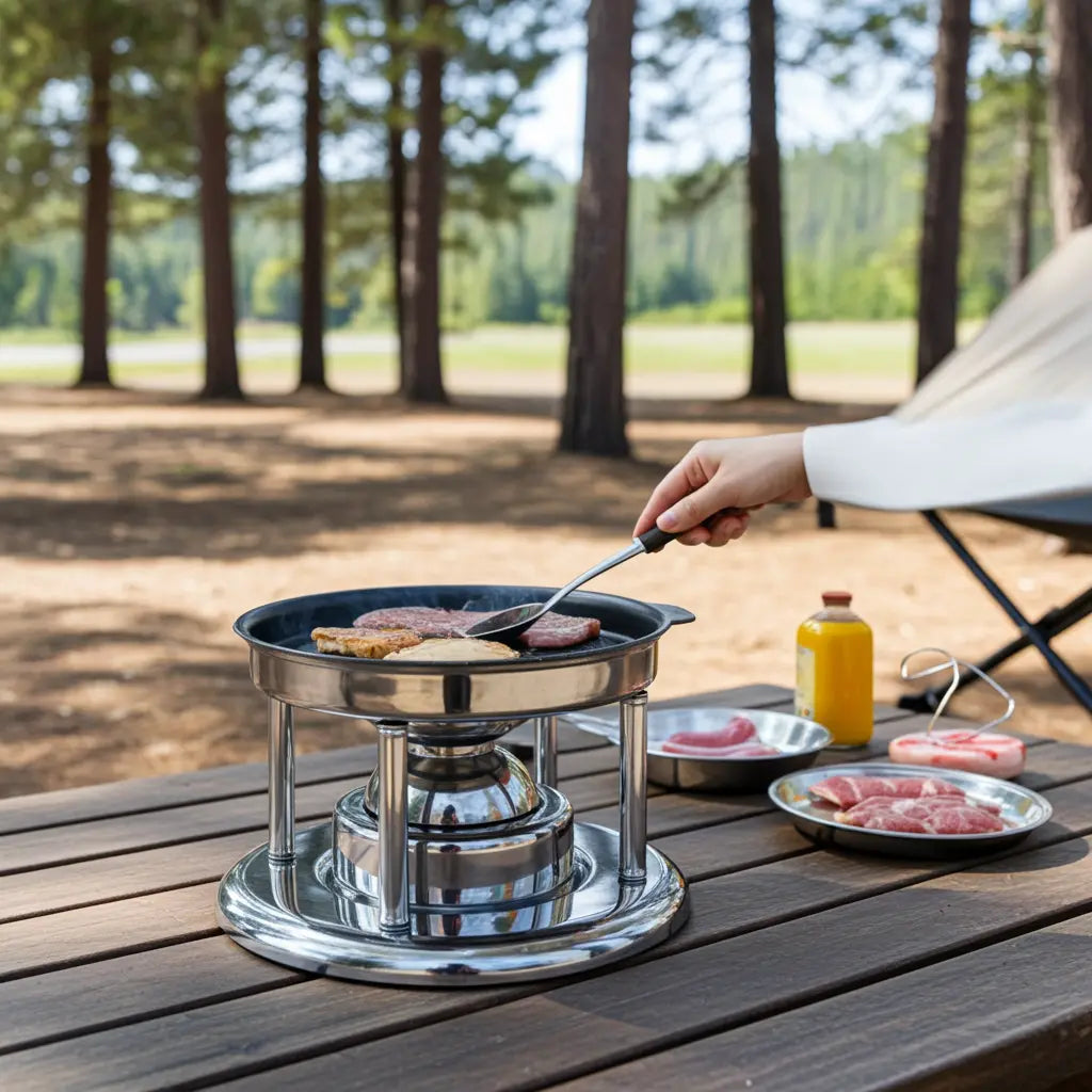 Eenpersoons gourmet - bakplaat - rechaud op gas - compact en draagbaar Coolgods