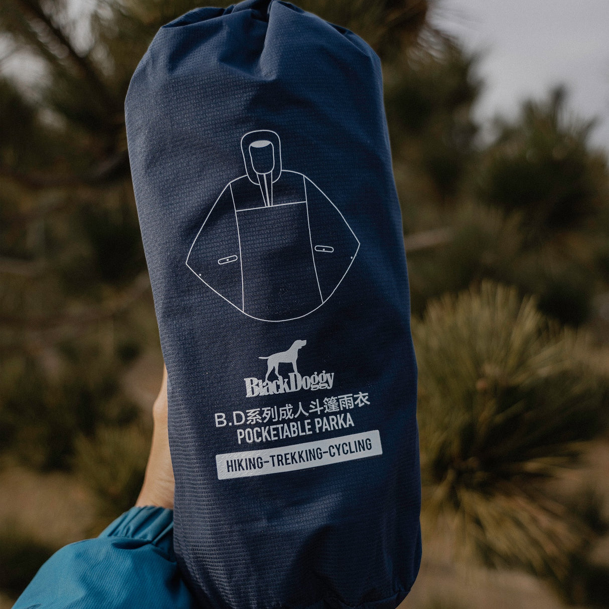 Regenjas Donkerblauw - Waterdicht- Lichtgewicht - Maat L - Unisex SpirePets