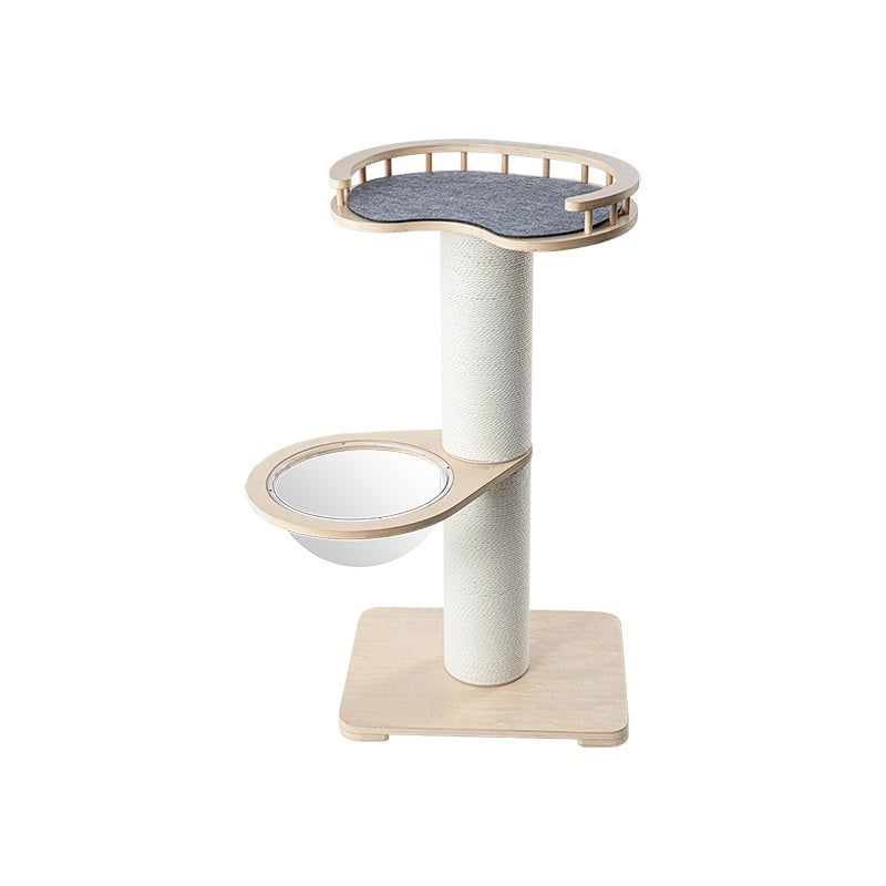 Kattenboom - krabpaal - kattenmand - met transparante kom