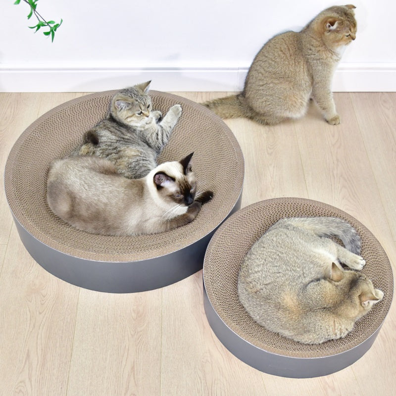 Ronde Krabmand Kat – Comfortabel Kattenbed en Krabplank in Één! SpirePets