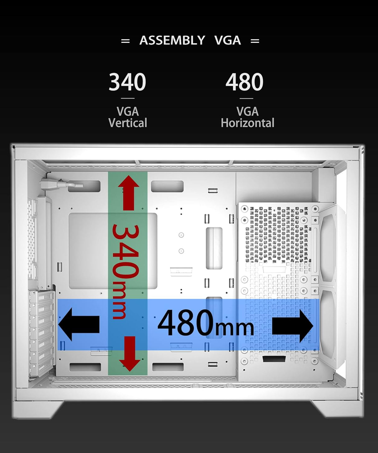Sahara gaming behuizing - Gehard glas - Zwart - RGB compatible Sahara