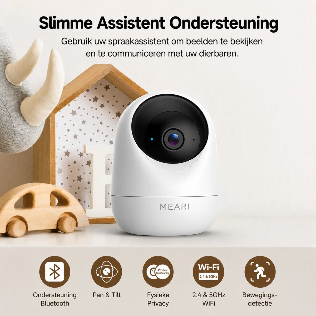 MEARI S1 Smart WiFi Camera 2K met Nachtzicht MEARI