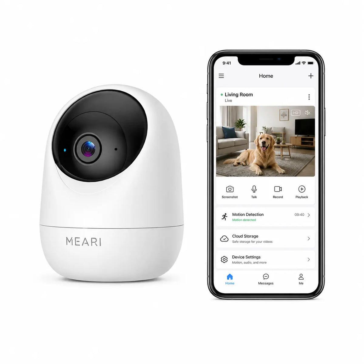 MEARI S1 Smart WiFi Camera 2K met Nachtzicht MEARI