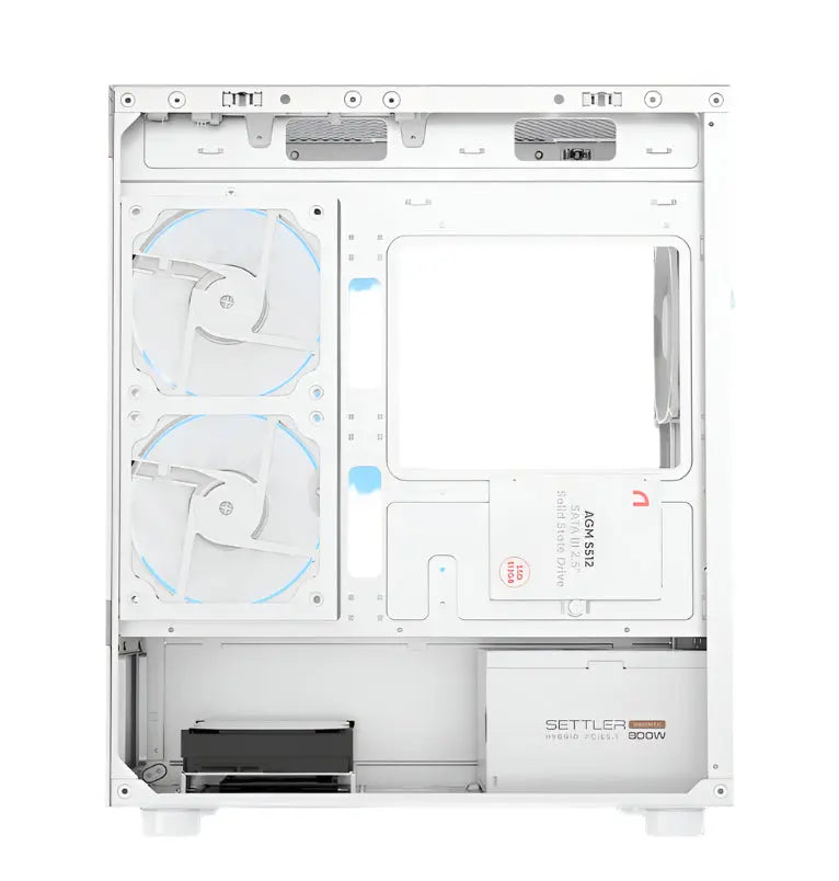 PC behuizing - gamer case - U20M WHITE - Tempered glass - RGB Spire