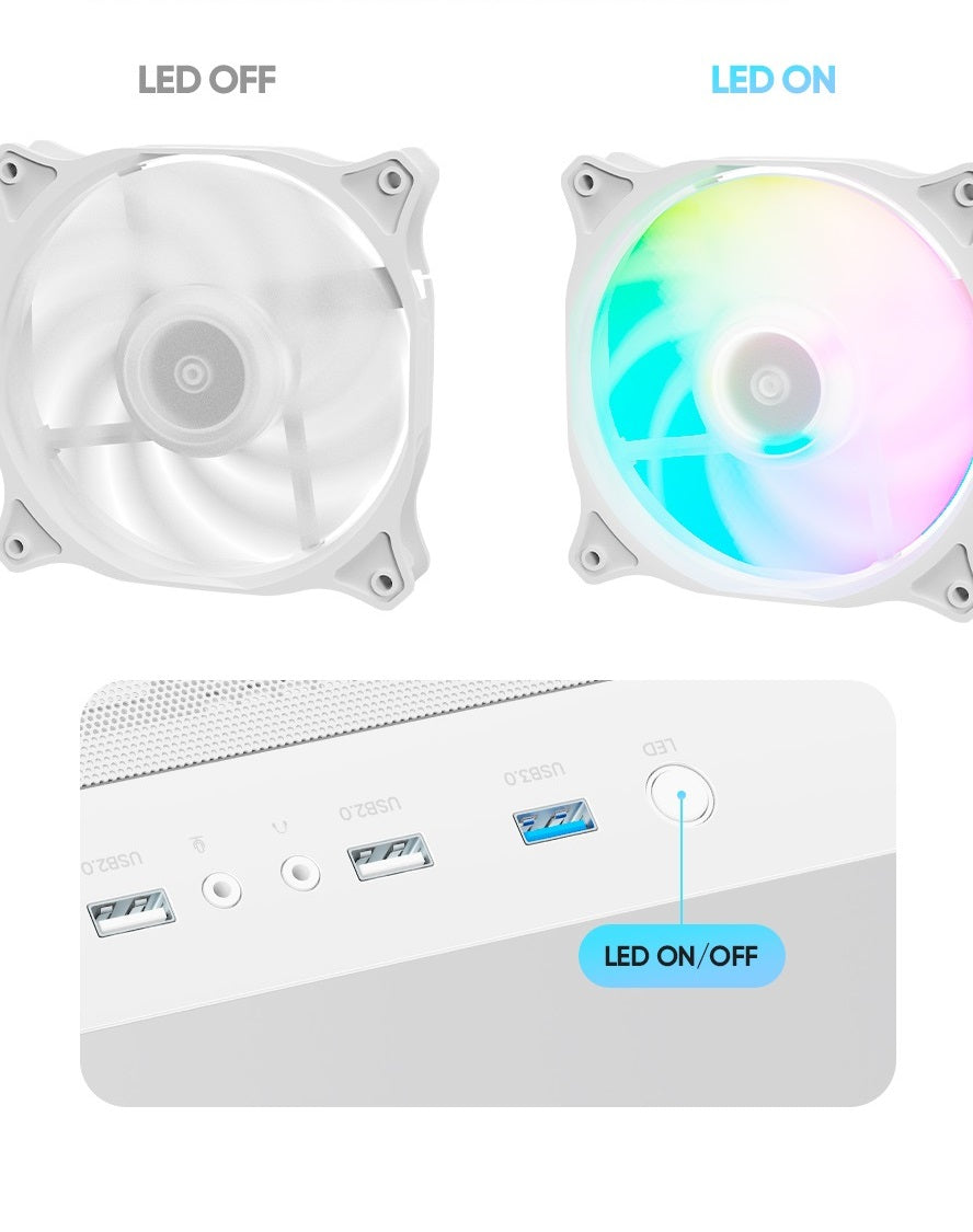 Boîtier PC | Noir | USB2.0, USB 3.0 | 3.5" HDD * 2, 2.5" SSD * 2 | Micro ATX/MINI ATX