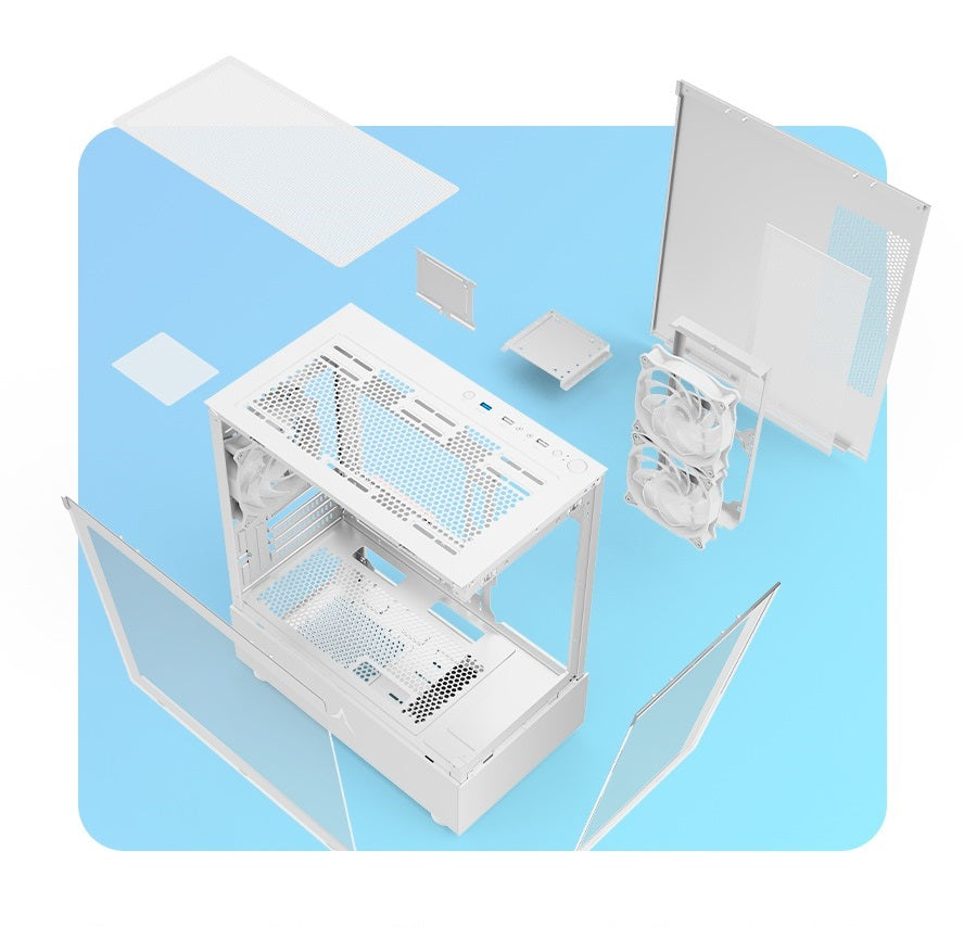 Boîtier PC | Noir | USB2.0, USB 3.0 | 3.5" HDD * 2, 2.5" SSD * 2 | Micro ATX/MINI ATX