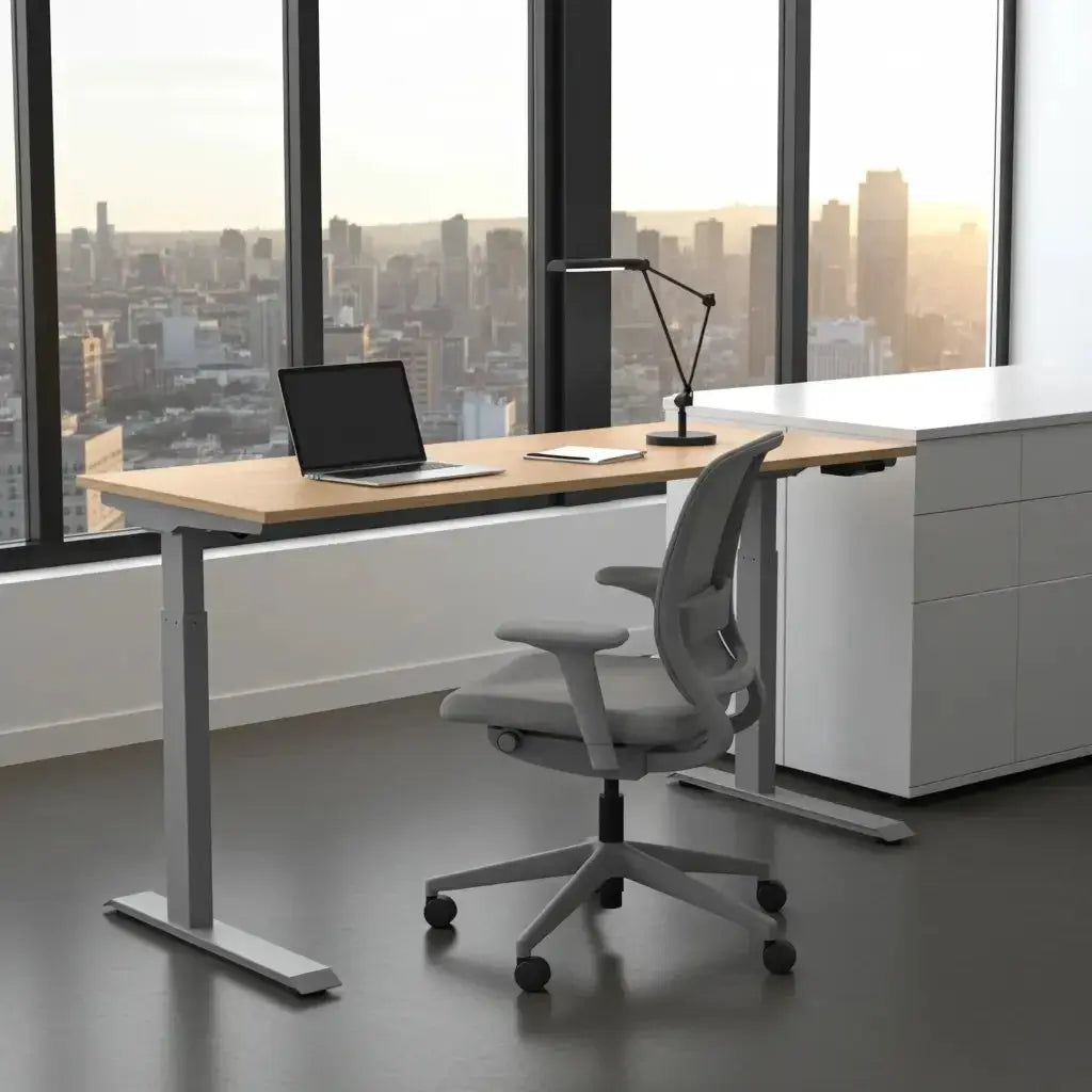 Spire zit-sta bureau elektrisch verstelbaar - ergonomische werkplek - in hoogte verstelbaar Spire