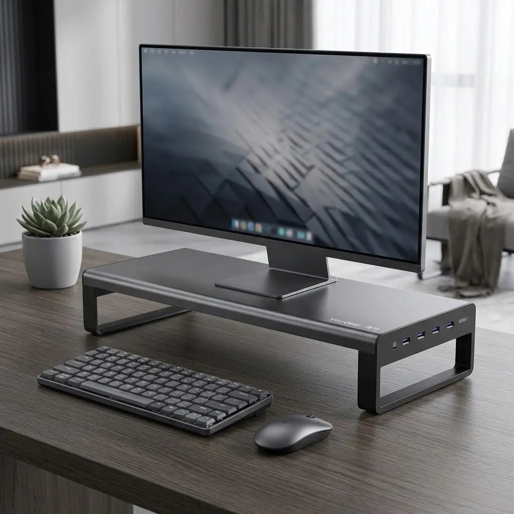 Multifunktionaler Monitorständer – Aluminium – 4x USB3.0-Hub – Arbeitsplatz verbessern