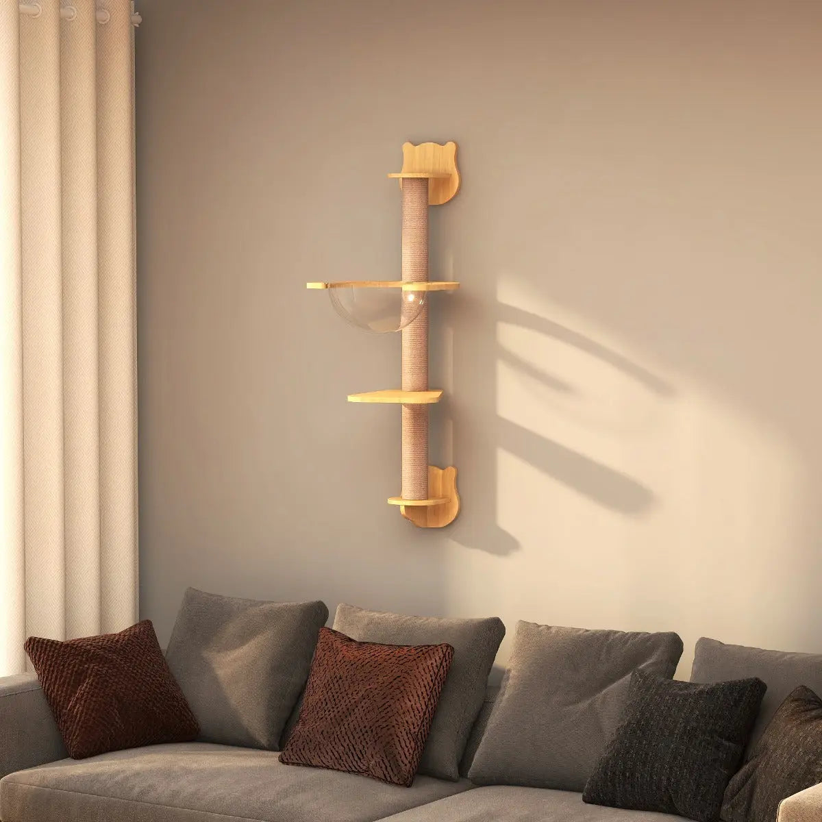 Katten klimmuur – Katten klimwand - Krabpaal muur - Klimmuur kat – 50 x 95 cm Coolgods