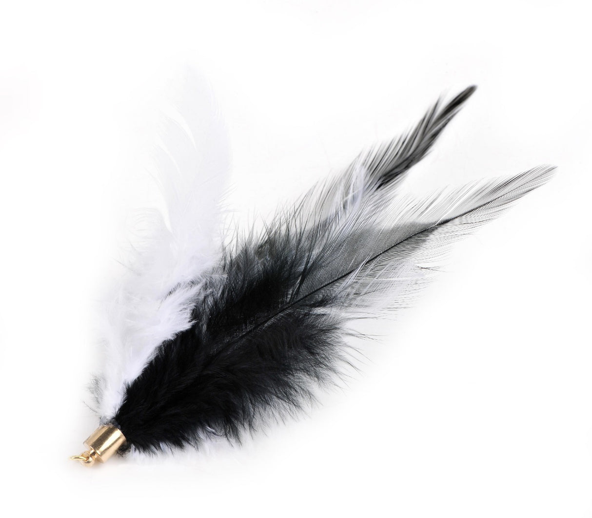 Kattenspeeltje | Kattenhengel met 5 veren| Zwart/Blauw/Wit/Roze | Veer set | Katten | Huisdieren SPIRE-PETS