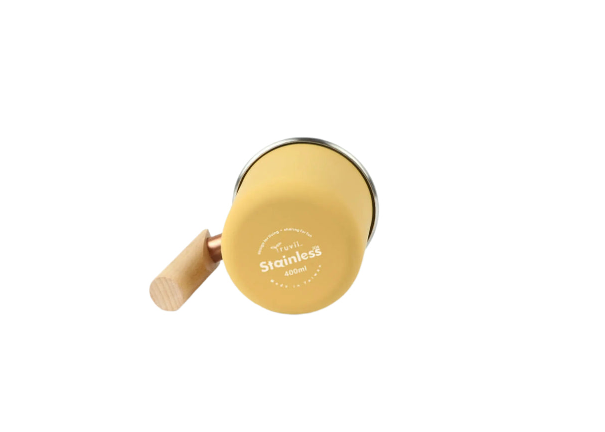 Camping beker roestvrij staal – Kalas Mandarijn geel (1)