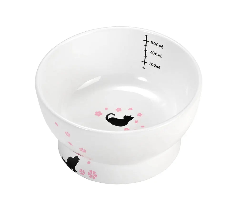 keramische voer of waterbak voor katten, honden maar ook geschikt voor bijvoorbeeld konijnen of cavia's. Afmetingen: 140*140*75mm (LxBxH)