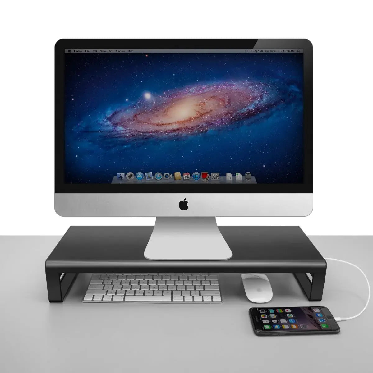 Multifunctionele monitor standaard | Aluminium | 4x USB3.0 hub | Verbeter uw werkplek | Laptop en computer Coolgods