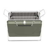 Compacte BBQ - mini barbecue koffer - groen - draagbaar - maat M - Coolgods.nl