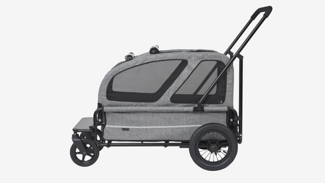 AirBuggy Carriage Set Earth Grey – Honden buggy - Comfortabel reizen met jouw huisdier Airbuggy