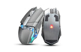 Gaming muis met draad - 10 knoppen - DPI 12800 - RGB verlichting - Grijs metal look - 127x67x41mm Coolgods