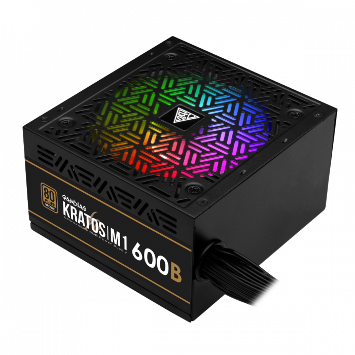 Gamdias Kratos M1 600W RGB - ATX computervoeding - gaming pc - pc netvoeding