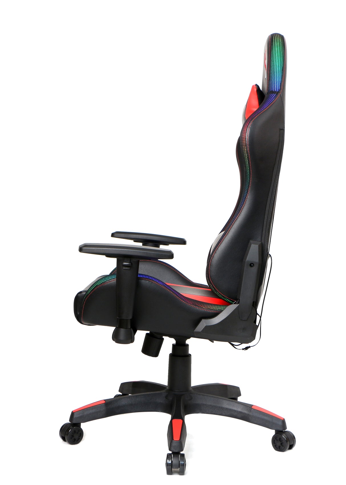 X2 Gaming Stoel - Met nekkussen  Verstelbaar - RGB Lichten - Ergonomisch - Bureau Stoel - PVC leer - Nylon Wielen - 54x69.5x133cm (LxWxH) Spire