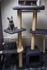 Cat Scratching Post - Climbing Tree - Gray - 50 x 38 x140 cm