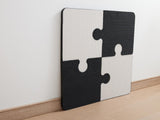 Kattenkrabplank - Puzzelstructuur - Splitsontwerp - Muurbevestiging - Zwart en Wit - 60*60*1.8 cm SpirePets