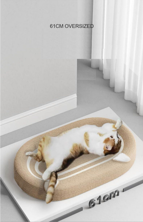 Krabplank voor katten - Speelgoed - Mand - Katten Ontwerp - 61x40x9cm (LxBxH) SPIRE-PETS