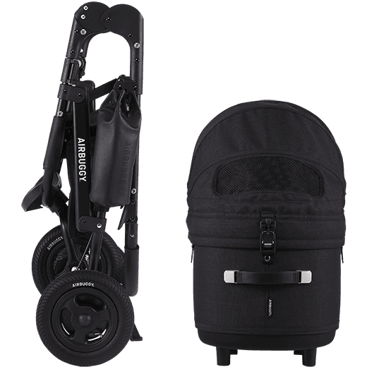 AirBuggy Dome3 Large Black – luxe zwarte hondenbuggy kattenbuggy