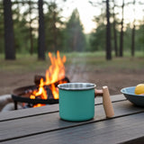 Camping mok - beker van roestvrĳ staal - kalas serie - 400ml - kleur groen Truvii