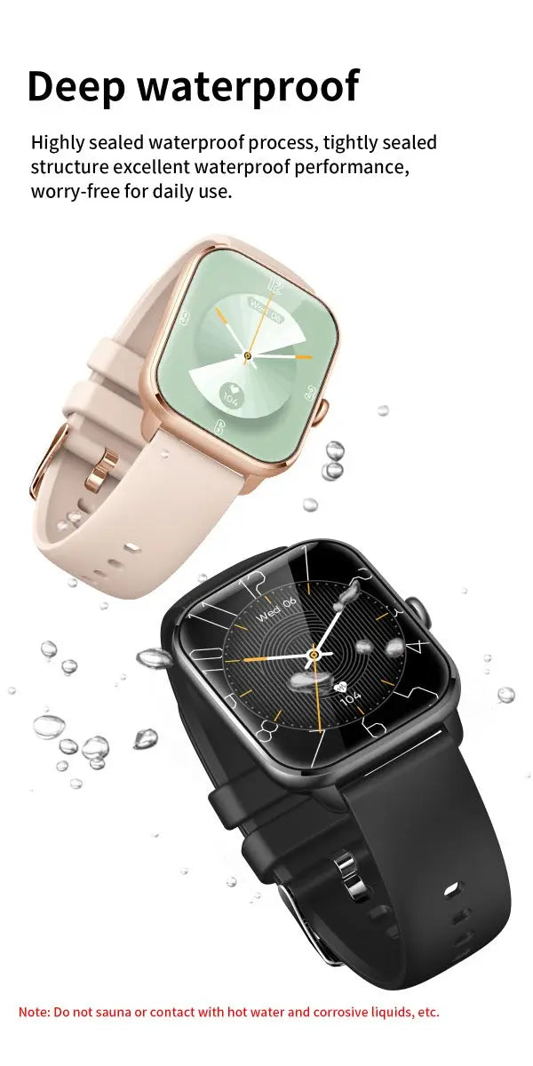 FBW65 Smartwatch | IP67 Waterbestendig | Draadloos opladen | Sporthorloge |  Roze | Stappenteller | Hartslagmeter Coolgods