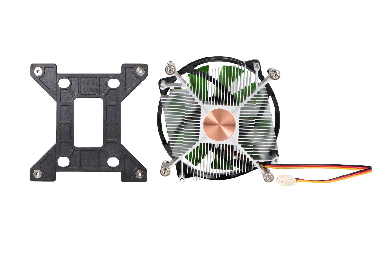 CPU koeler | LGA 1700  | Ventilator 2200RPM | 90 * 90 * 25 mm | Groene bladen | Effectieve warmteafvoer tot 95W Coolgods